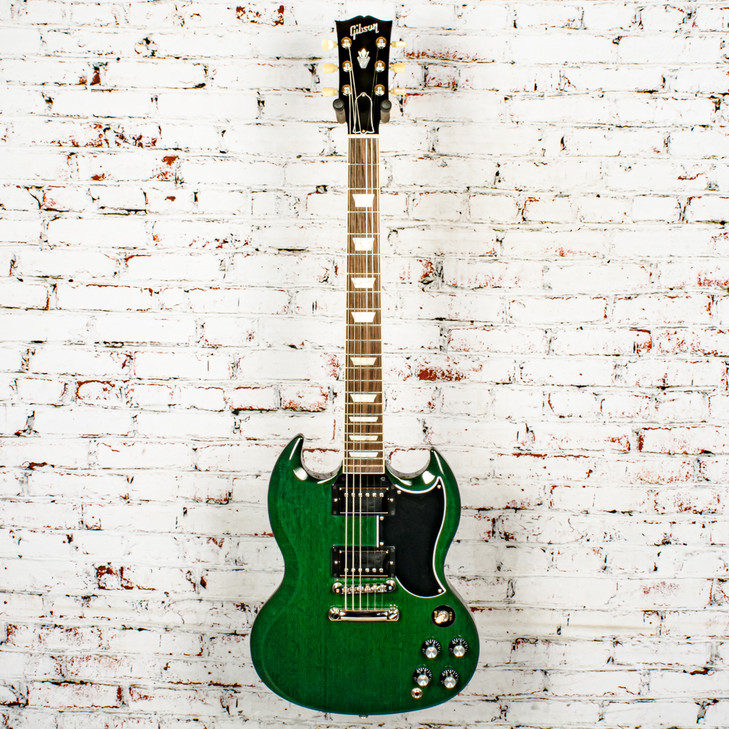 Gibson - SG Standard '61 Stop Bar - Electric Guitar - Translucent Teal - Translucent Teal - with  Hardshell Case (SG6100TLNH1)