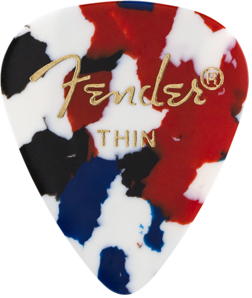 Fender Confetti - Guitar Picks - 351 Shape, Thin (12)