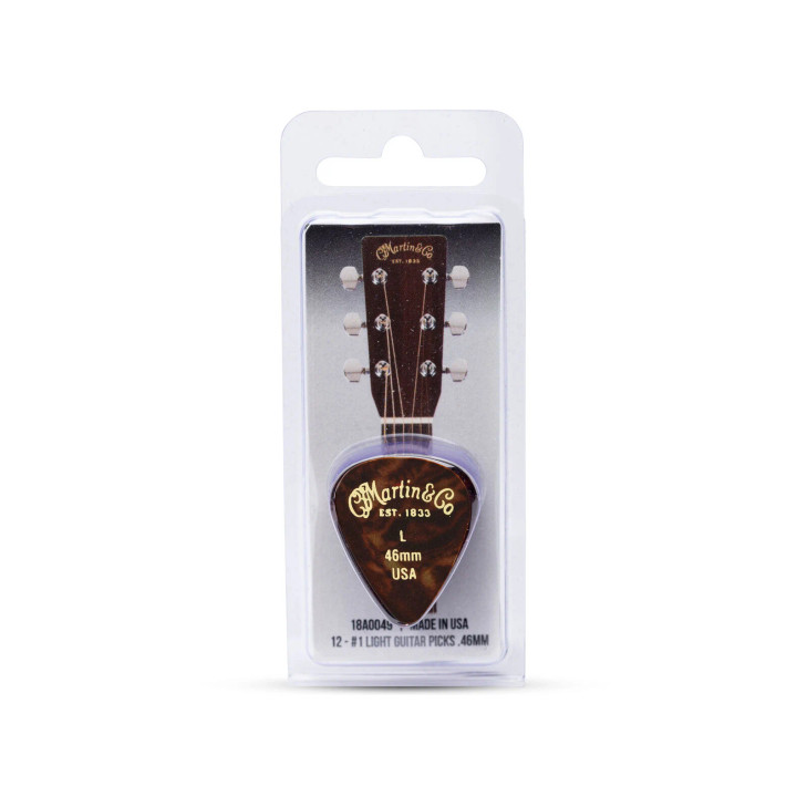 Martin 18A0049 Picks,12Pack,351,FauxTortoise,.46mm,Light
