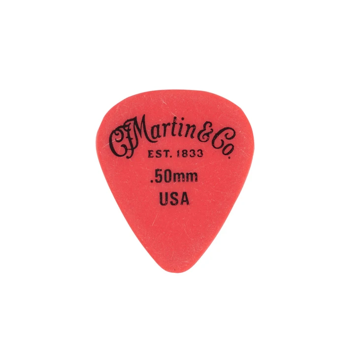 Martin - 18A0152 Delrin Guitar Picks - 351 - Red - .50mm - Pack of 12