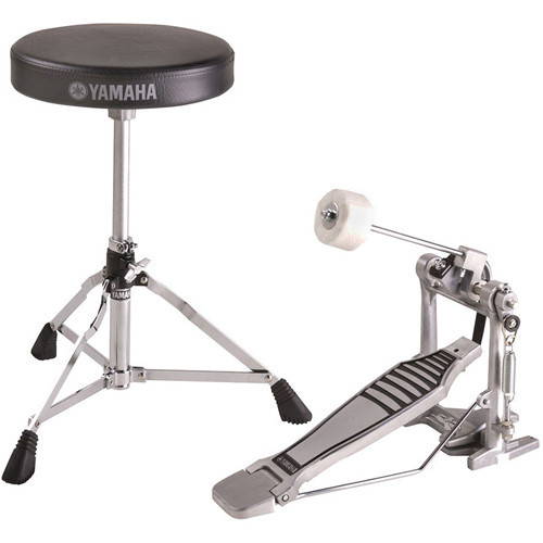 YAMAHA FP-6110A AND DS-550, FOOT PEDAL AND DRUM THRONE PKG