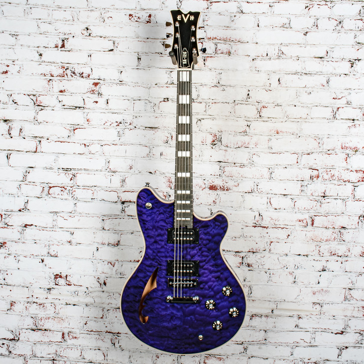 EVH - SA-126 Special QM - Semi-Hollow Electric Guitar - Transparent Purple - w/ SA-126 Ivory Hardshell Case - x1241 USED
