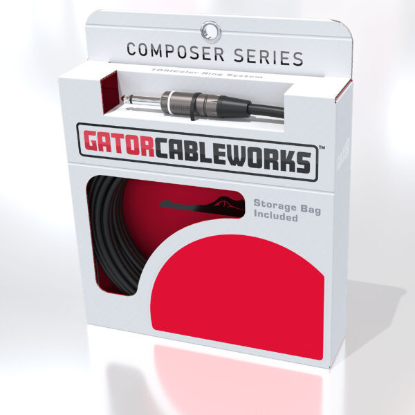 Gator - GCWC-INS-20RA - Composer Series - Instrument Cable - Straight-to-RA - 20 Foot