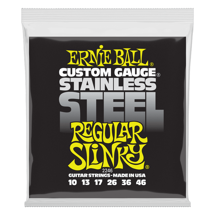 Ernie Ball - P02246 - Electric Guitar Strings - Regular Slinky Stainless Steel Wound - 10-46