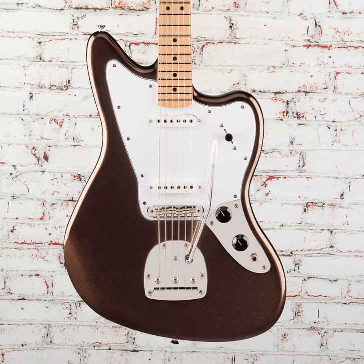 Squier Affinity Series Jaguar Maple Fingerboard, White Pickguard, Mystic Metallic Brown