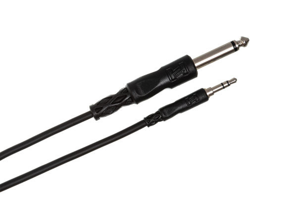 Hosa Technology - CMP-110 - Mono Interconnect Cable - 1/4" TS to 3.5mm TRS - 10FT