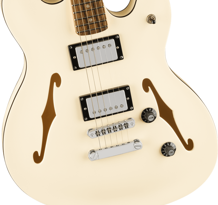 Squier - Affinity Series™ Starcaster® Deluxe - Semi-Hollow Electric Guitar - Laurel Fingerboard - Olympic White