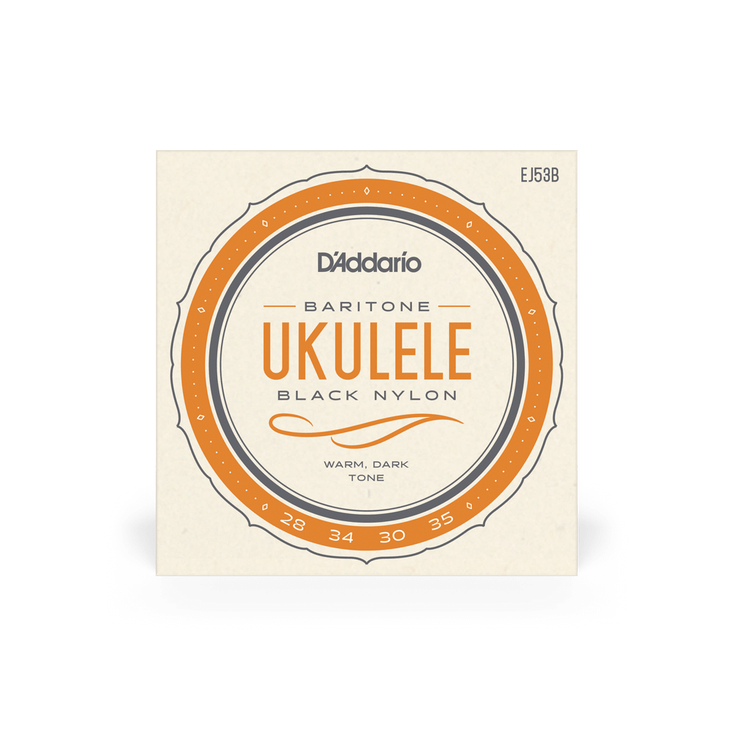 D'Addario - EJ53B - Pro-Arté Rectified Baritone Ukulele String Set - Black Nylon