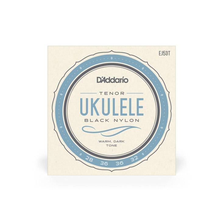 D'Addario - EJ53T - Pro-Arté Rectified Tenor Nylon Ukulele Strings Set - Black Nylon