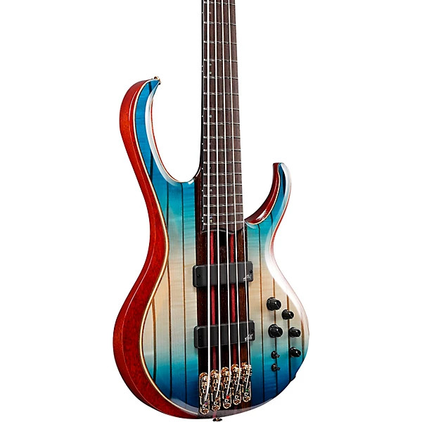 Ibanez - Premium BTB1935 - 5-String Electric Bass Guitar - Caribbean Islet Low Gloss - with  Gigbag