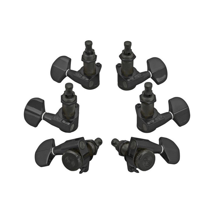 DAddario Planet Waves Auto-Trim Locking Tuning Machines, 3 Per side,Black
