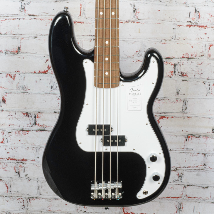 Fender - Standard Precision Bass® Guitar - Laurel Fingerboard - Black w/ White Pickguard