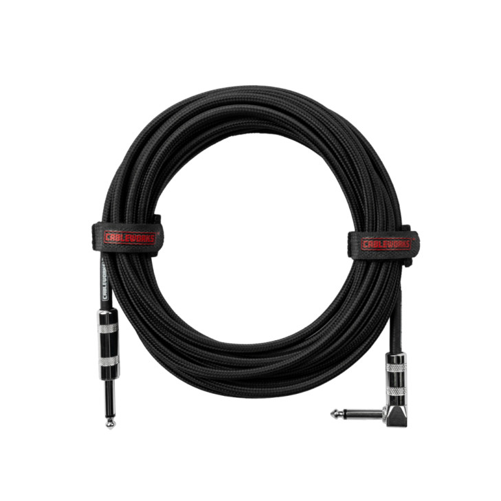 Gator - GCWB-INS-20RABB - Braided Instrument Cable - Straight to RA - 20 Foot