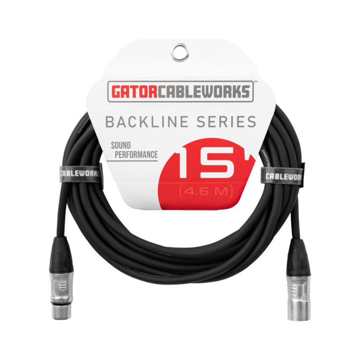 Gator - GCWB-XLR-15 - Backline Series - Microphone Cable - XLR - 15 Foot