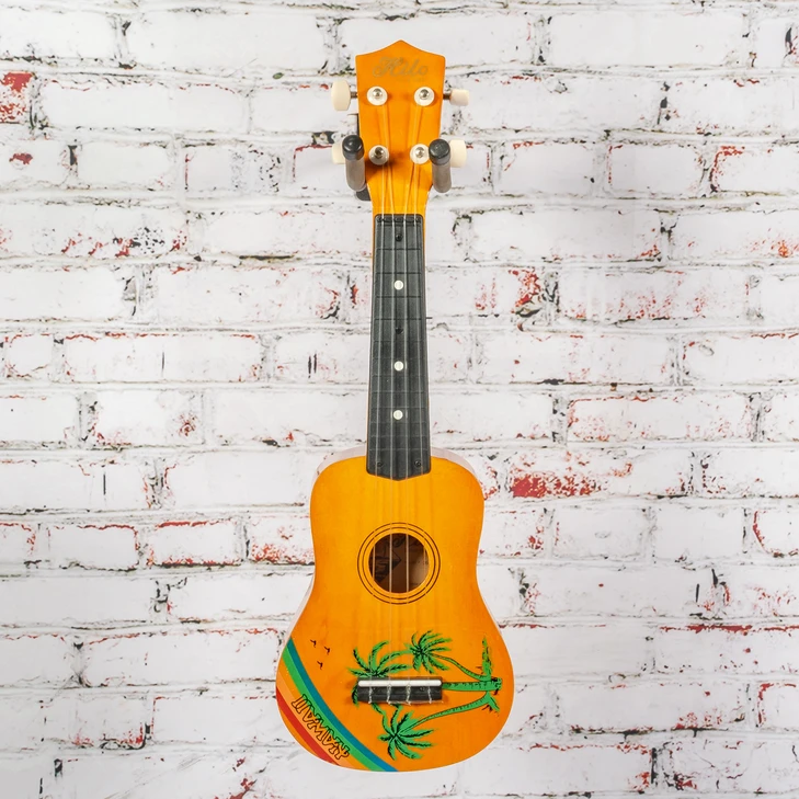 Hilo - 2649 Standard Soprano Ukulele - Handpainted Hawaiian Motif - x0021 - NOS