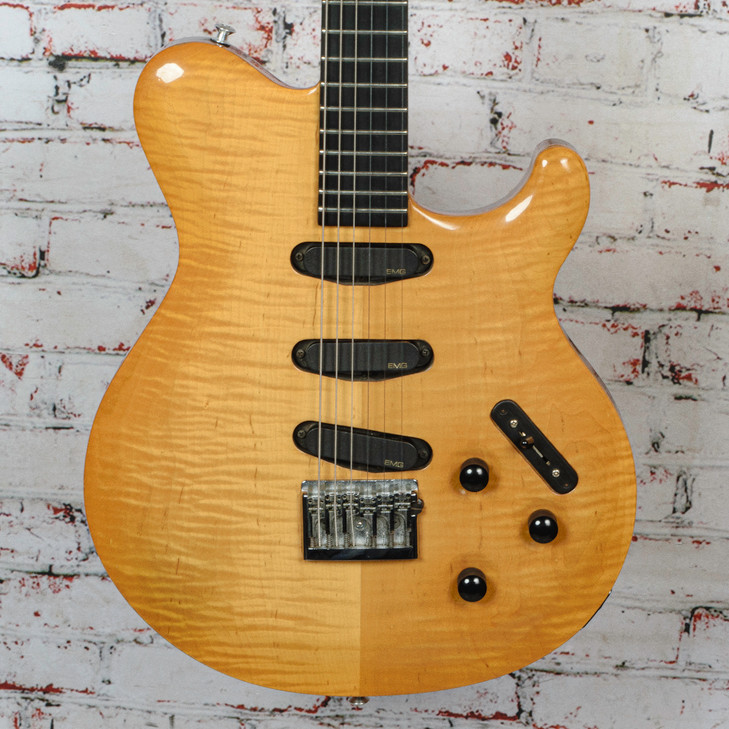 Herrera - 2000 Custom Neck-Through Singlecut - Made in Spain - Active EMG Electronics - Flame Maple - w/HSC