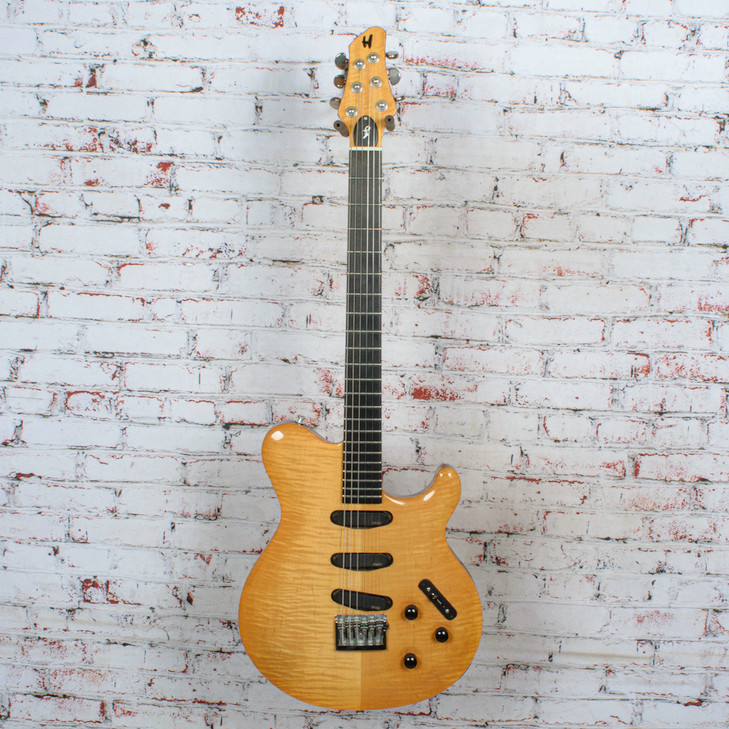 Herrera - 2000 Custom Neck-Through Singlecut - Made in Spain - Active EMG Electronics - Flame Maple - with HSC -x5894 USED