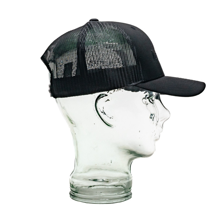 MMM Sign Logo Trucker Hat - Black w/Black Logo