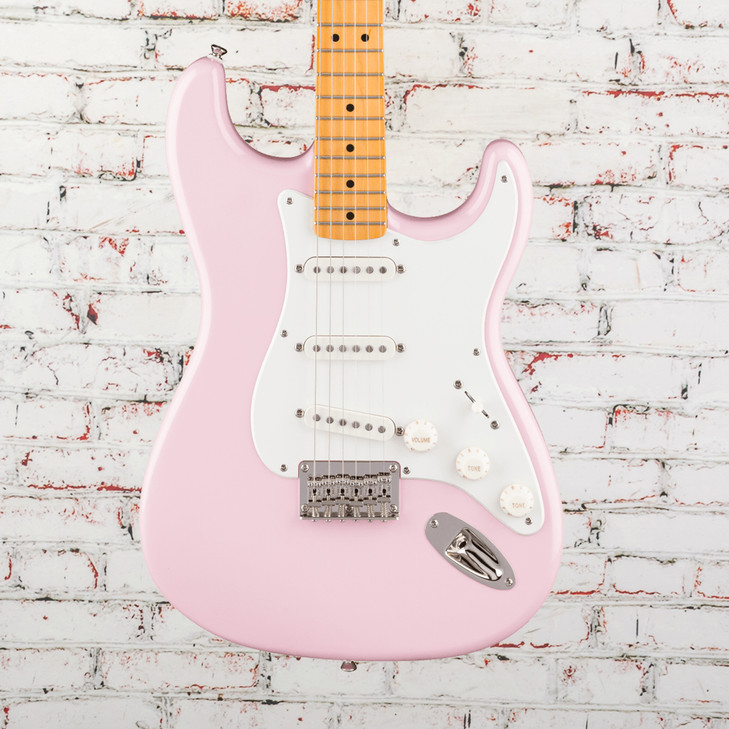 Squier Classic Vibe '50s Stratocaster HT, Maple Fingerboard, Parchment Pickguard, Shell Pink 