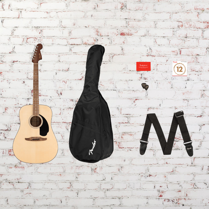 Fender California Standard Redondo Pack, Spruce Top, Black Pickguard, Natural