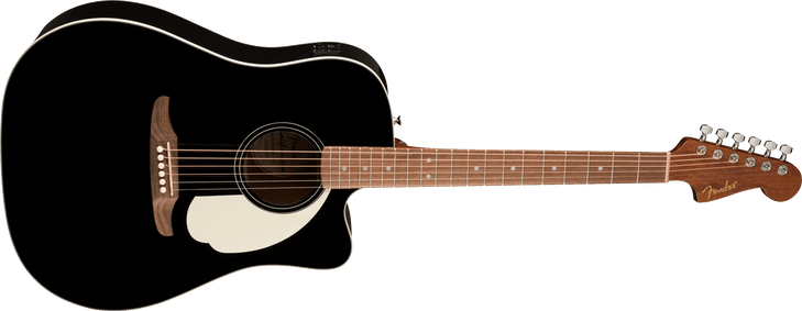 Fender California Standard Redondo CE, Spruce Top, Ivory Pickguard, Black