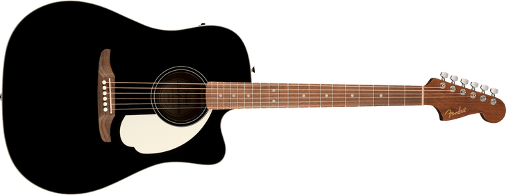 Fender - California Standard Redondo CE - Acoustic-Electric Guitar - Spruce Top - Black w/ Ivory Pickguard