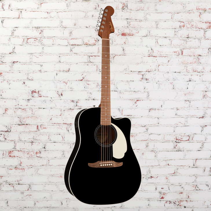 Fender California Standard Redondo CE, Spruce Top, Ivory Pickguard, Black