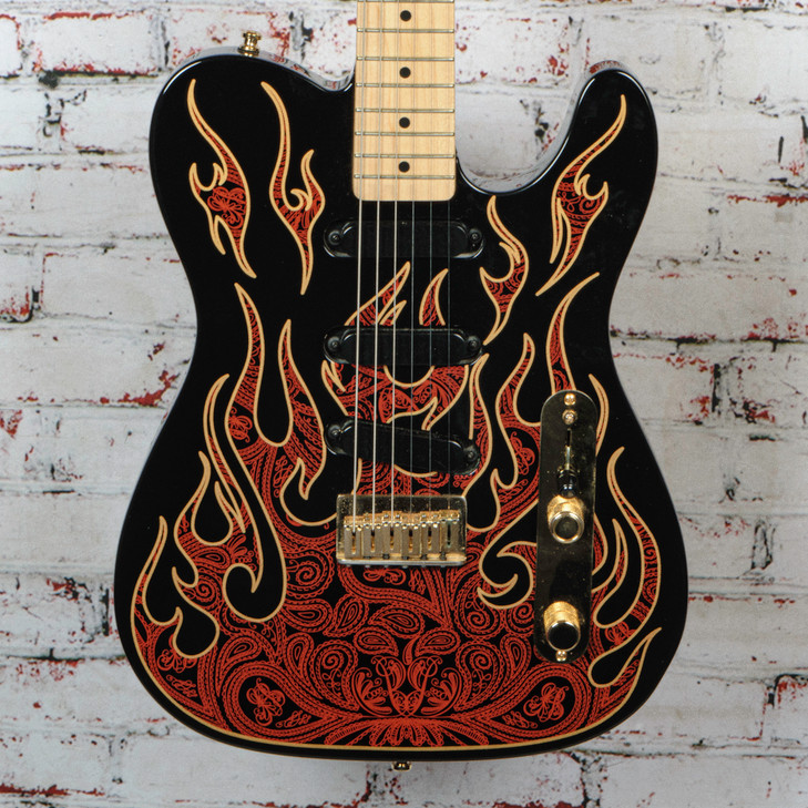 Fender - 2013 James Burton Telecaster Electric Guitar - Red Flame - w/OHSC