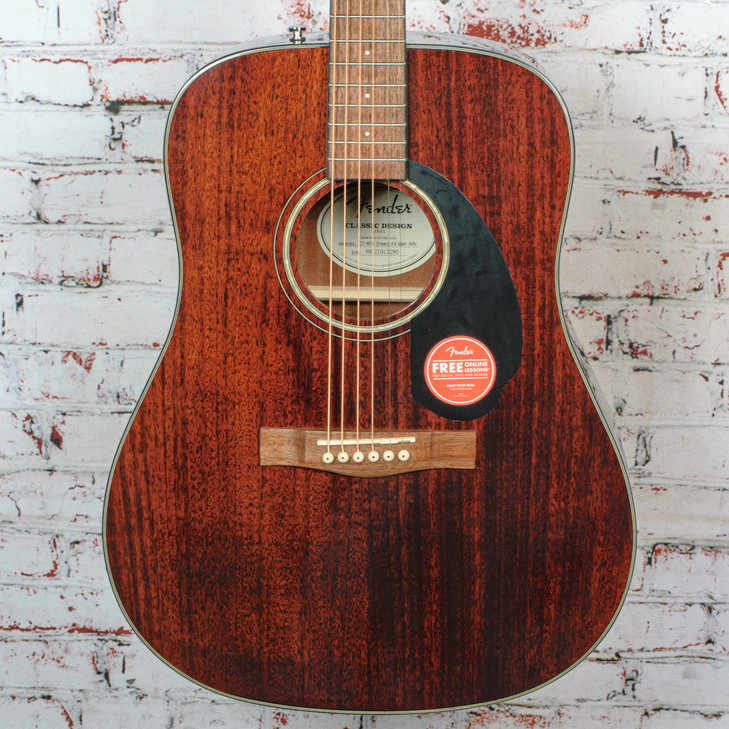 Fender - 2021 CD-60S All Mahogany Acoustic Guitar - Walnut - x3290 - NOS