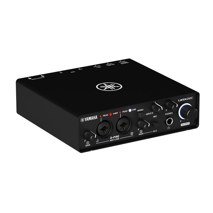 Yamaha URX22C USB-C Audio Interface with Software Suite - Black
