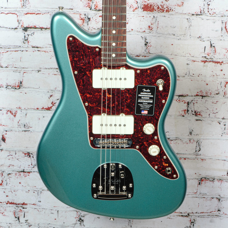 Fender - American Professional Classic Jazzmaster - Electric Guitar - Rosewood Fingerboard - Faded Sherwood Green Metallic - w/ Deluxe Gigbag