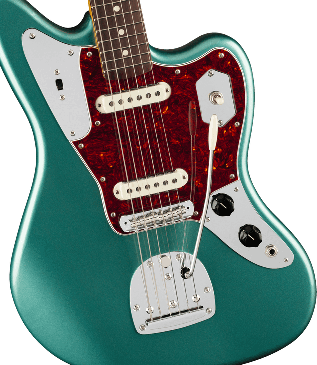 Fender - American Professional Classic Jaguar - Electric Guitar - Rosewood Fingerboard - Faded Sherwood Green Metallic - w/ Deluxe Gigbag