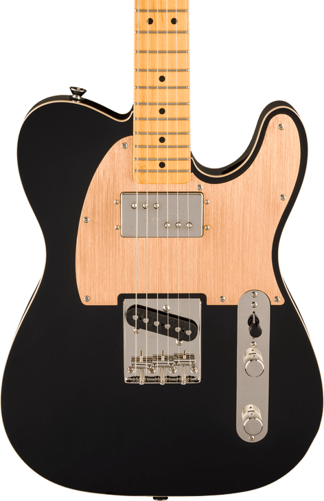 Squier - MMM Exclusive FSR Classic Vibe 60s Custom Telecaster - Electric Guitar - SH Wide Range - Black w/ Gold Anodized Pickguard