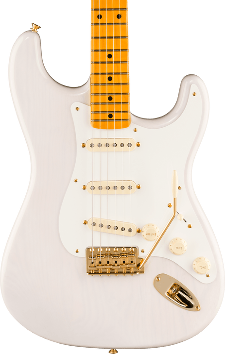 Fender - Limited Edition American Vintage II 1957 Stratocaster - Electric Guitar - Flame Maple Fingerboard - White Blonde - w/ Vintage-Style Hardshell Case