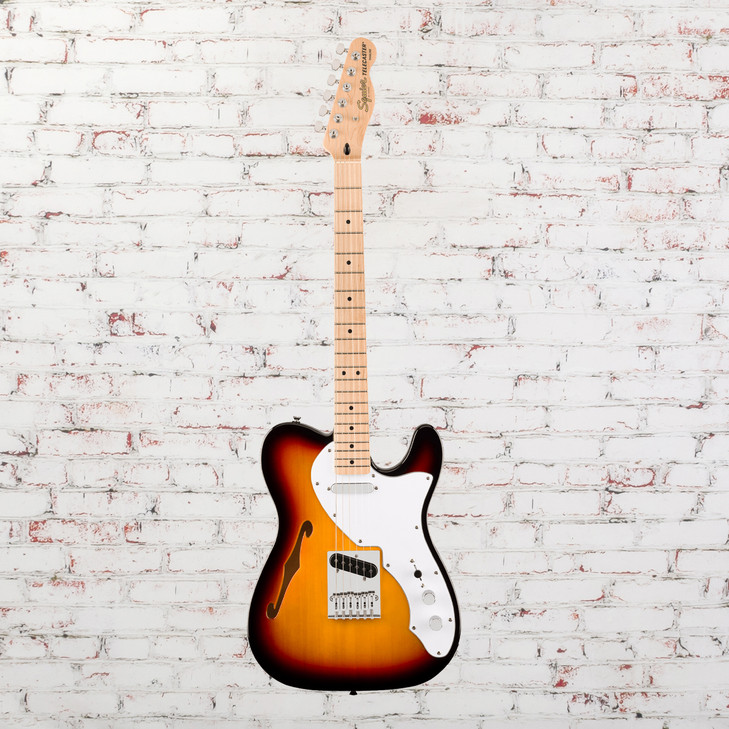Squier - Affinity Series Telecaster Thinline - Electric Guitar - Maple Fingerboard - 3-Color Sunburst with  White Pickguard (0378272500)