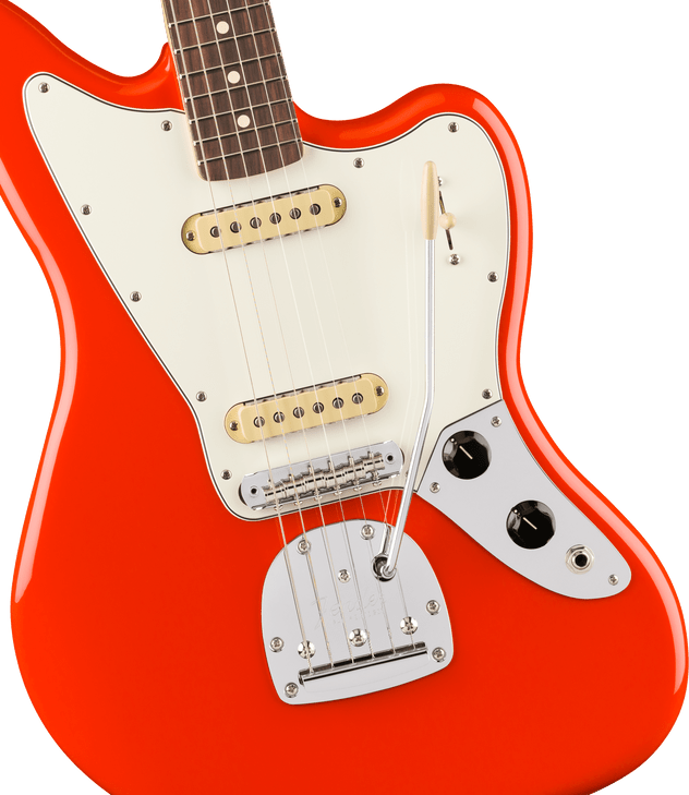 Fender - Player II Jaguar - Electric Guitar w/ Rosewood Fingerboard - Coral Red - w/ Hardshell Case