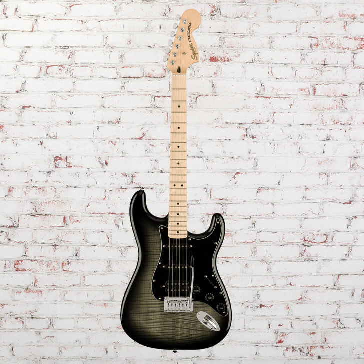 Squier - Affinity Series Stratocaster FMT HSS - Electric Guitar - Maple Fingerboard - Black Burst with  Black Pickguard (0378153539)