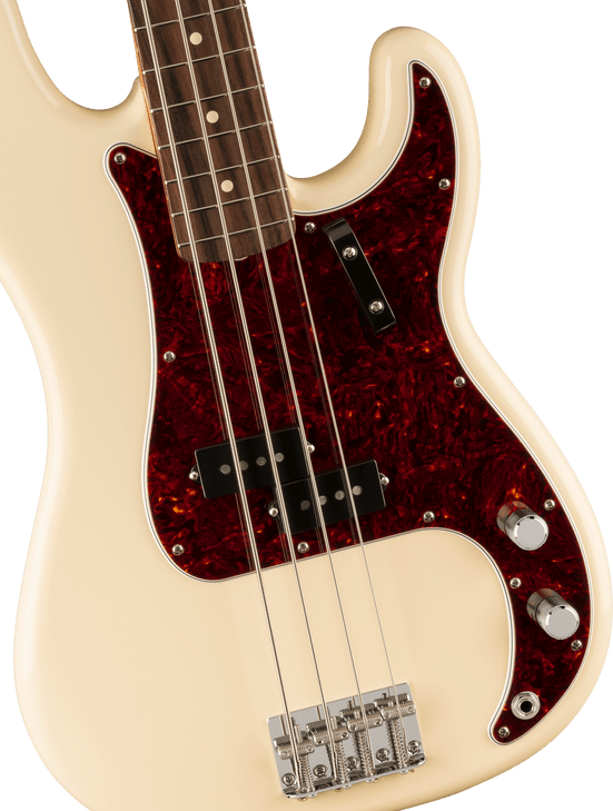 Fender - Vintera II '60s Precision Bass Guitar - Rosewood Fingerboard - Olympic White - w/ Deluxe Gigbag