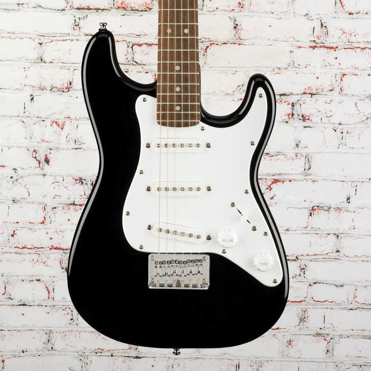 Squier - Mini Stratocaster Electric Guitar - Laurel Fingerboard - Black 