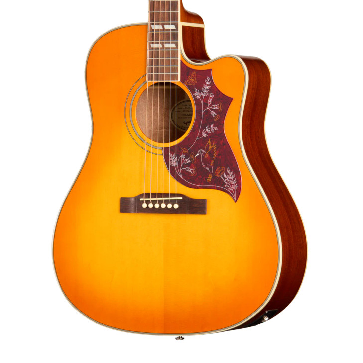 Epiphone - Hummingbird EC - Acoustic-Electric Guitar - Heritage Cherry Sunburst - w/ Gigbag