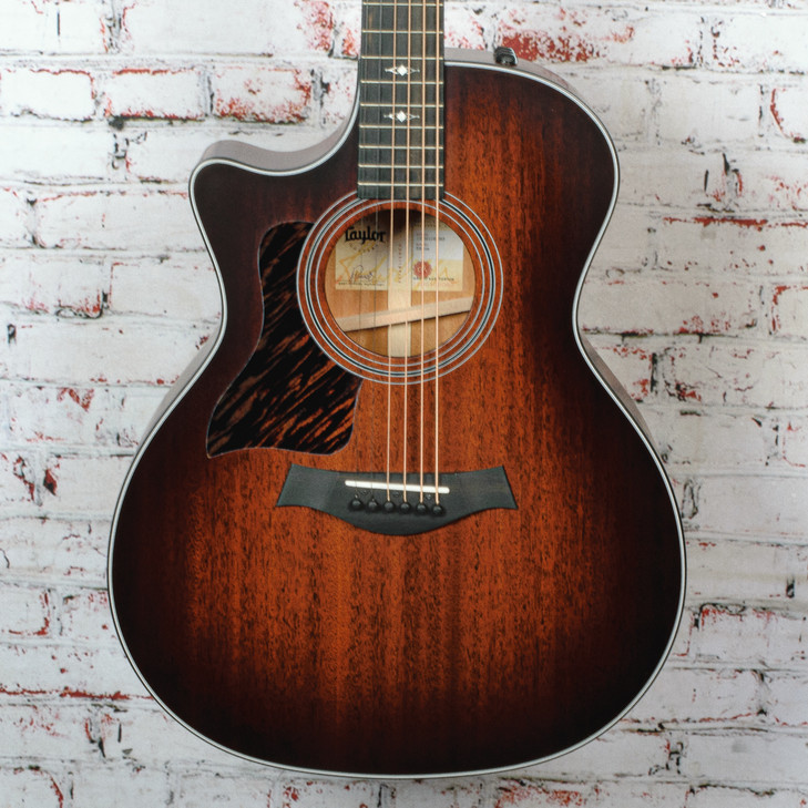 Taylor - (2025) 324ce SEB - Left-Handed Acoustic-Electric Guitar - Mahogany/Mahogany - Shaded Edgeburst Top - w/ Hardshell Case - x5063 USED