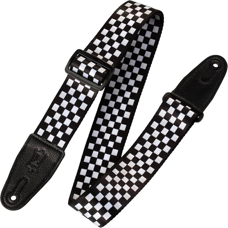 Levy's Leathers - Graphic Waves Series - MP-28 - Soft Nylon Guitar Strap - 2" - Checkerboard