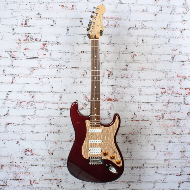 Fender 2002 Standard Stratocaster HSS Electric Guitar Midnight Wine w/Painted PG USED
