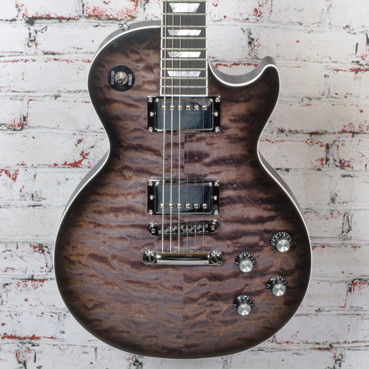 Gibson - Mark Morton Les Paul Modern - Figured Quilt - Translucent Ebony Stain Burst Satin x0283 (LPMMM25E3CH1-0283)