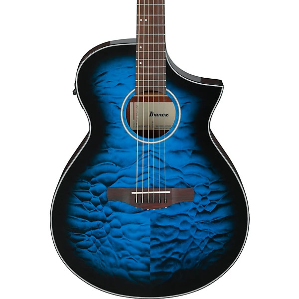 Ibanez - AEWC16Q - Acoustic-Electric Guitar - Trans Blue Burst