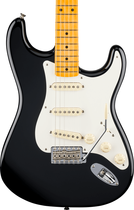 Fender - American Vintage II 1957 Stratocaster® - Electric Guitar - Maple Fingerboard - Black - w/ Vintage-Style Tweed Hard Case