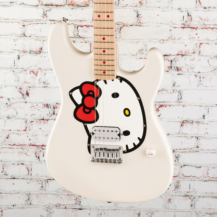 0379102980 Squier Fender x Hello Kitty White Stratocaster 