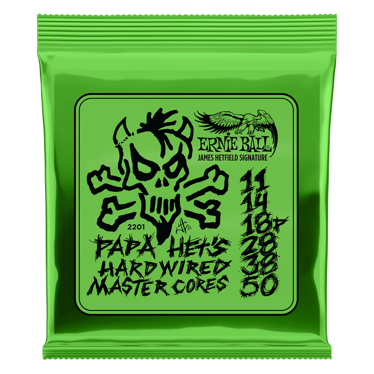 Ernie Ball -  P02201 - Papa Het's Hardwired Master Cores - Electric Guitar String Set - 11-50