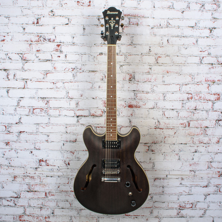 Ibanez 2019 Artcore Series AS53 Semi-Hollow Electric Guitar Transparent Black Flat USED