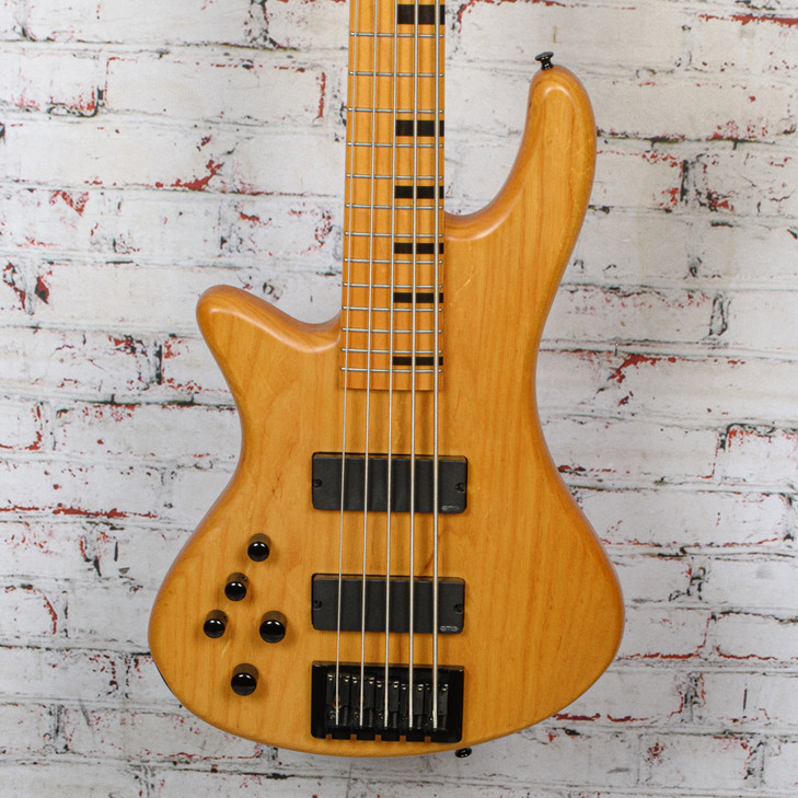 Schecter 2018 Diamond Series Stiletto-5 Session 5-String Left Handed Electric Bass Natural USED